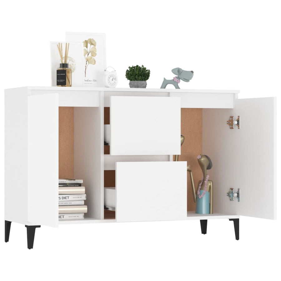 Dressoir 104x35x70 cm spaanplaat wit Wit