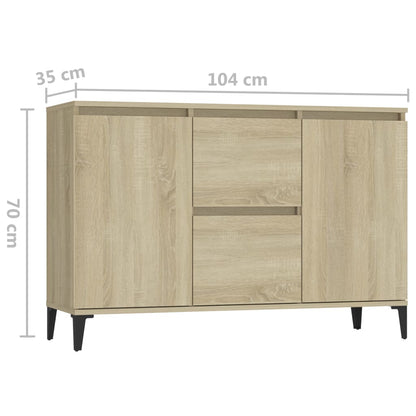 Dressoir 04X35X70 Cm Spaanplaat Kleurig Sonoma eiken