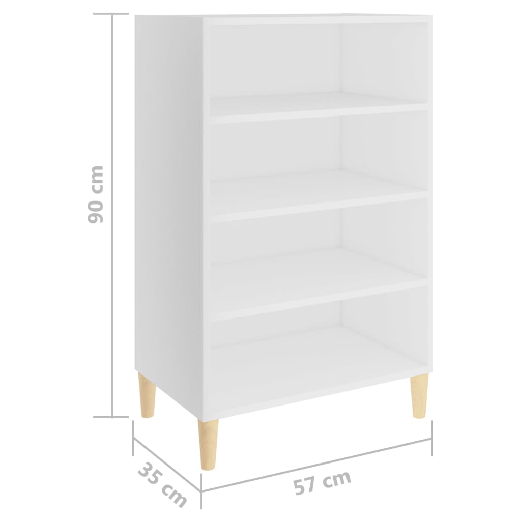 Dressoir 57X35X90 Cm Spaanplaat Wit 1