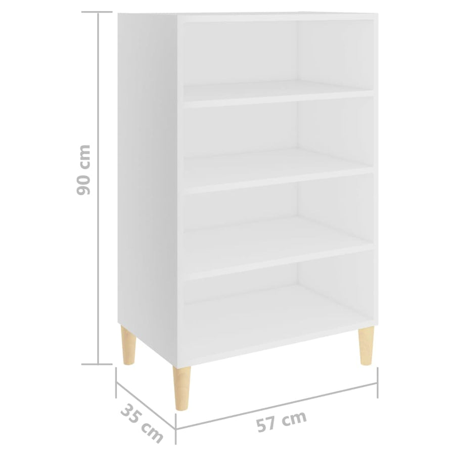 Dressoir 57X35X90 Cm Spaanplaat Wit 1