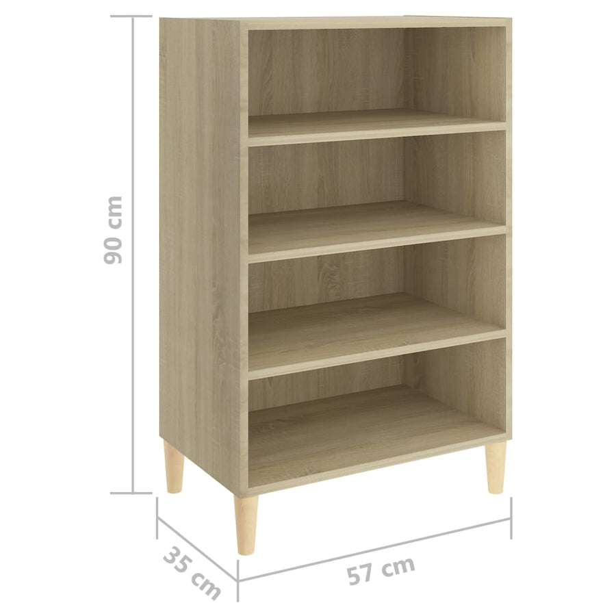 Dressoir 57X35X90 Cm Spaanplaat Sonoma Eikenkleurig 1