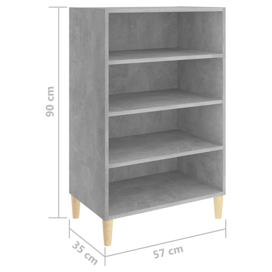 Dressoir 57X35X90 Cm Bewerkt Hout Betongrijs