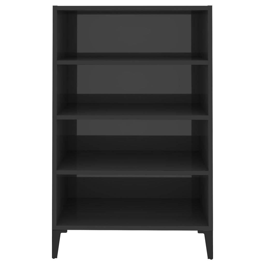 Dressoir 57X35X90 Cm Spaanplaat Hoogglans grijs