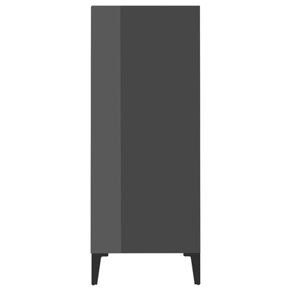 Dressoir 57X35X90 Cm Spaanplaat Hoogglans grijs