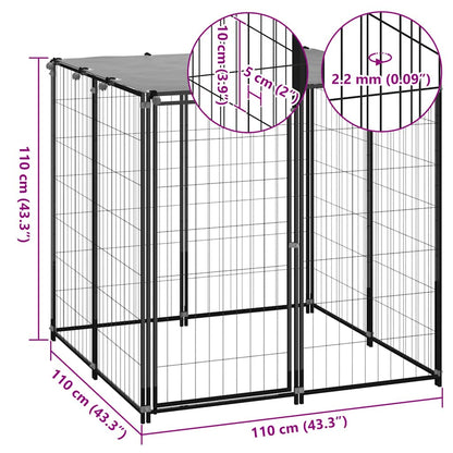 Hondenkennel Staal 110 x 110 x 110 cm