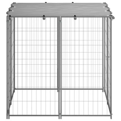 Hondenkennel Staal Kleurig 110 x 110 x 110 cm Zilver
