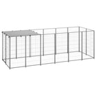 Hondenkennel 330x110x110 cm staal zilver