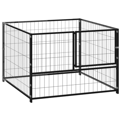 Hondenkennel Staal 100 x 100 x 70 cm Zwart