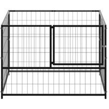 Hondenkennel Staal 100 x 100 x 70 cm Zwart