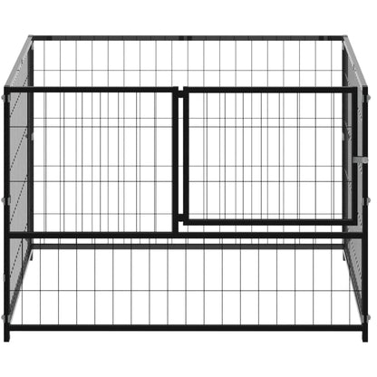 Hondenkennel Staal 100 x 100 x 70 cm Zwart