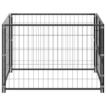 Hondenkennel Staal 100 x 100 x 70 cm Zwart