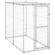 Hondenkennel buiten 110x220x180 cm gegalvaniseerd staal