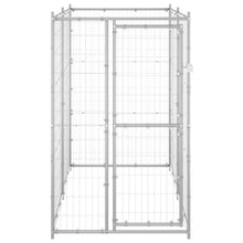 Hondenkennel voor buiten 110x220x180 cm gegalvaniseerd staal 110 x 220 x 180 cm Zilver Nee