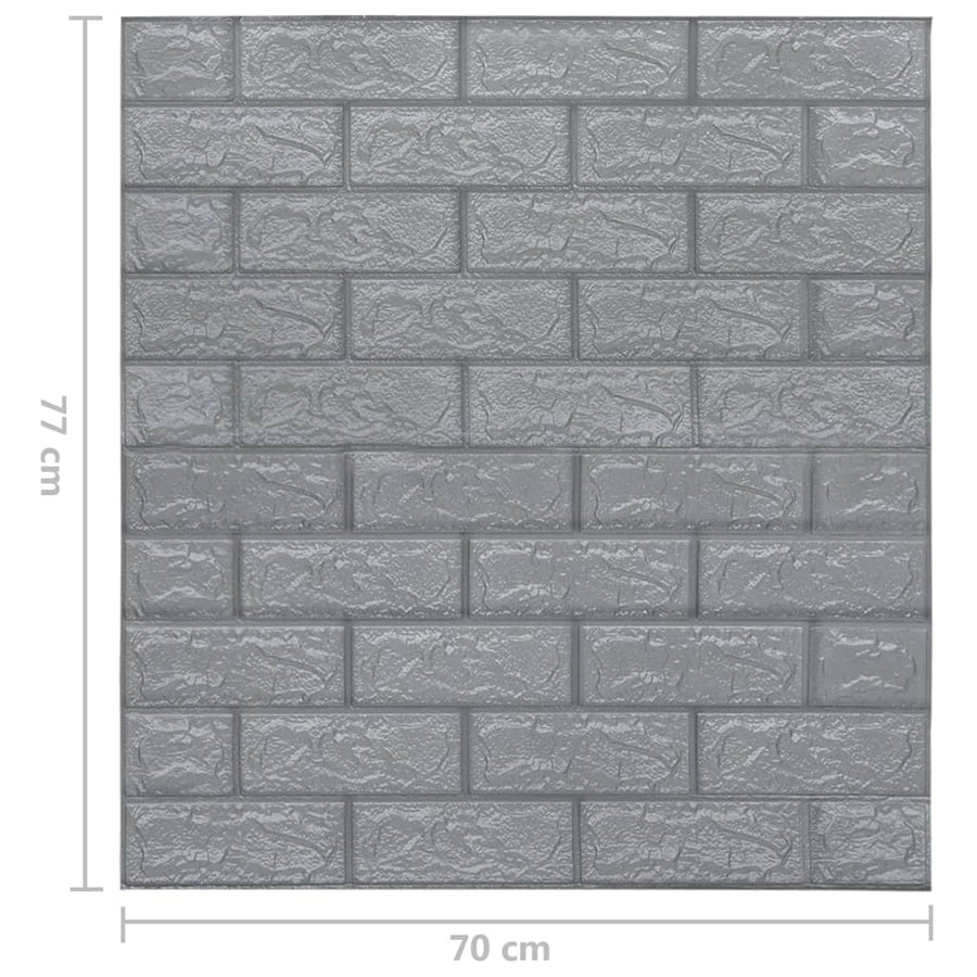 3D-Behang Zelfklevend 20 St Bakstenen Antracietkleurig