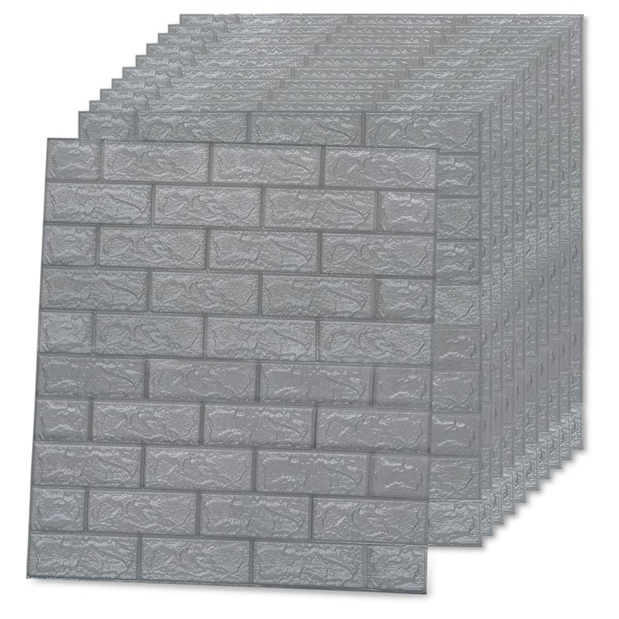 3D-Behang Zelfklevend 40 St Bakstenen Antracietkleurig