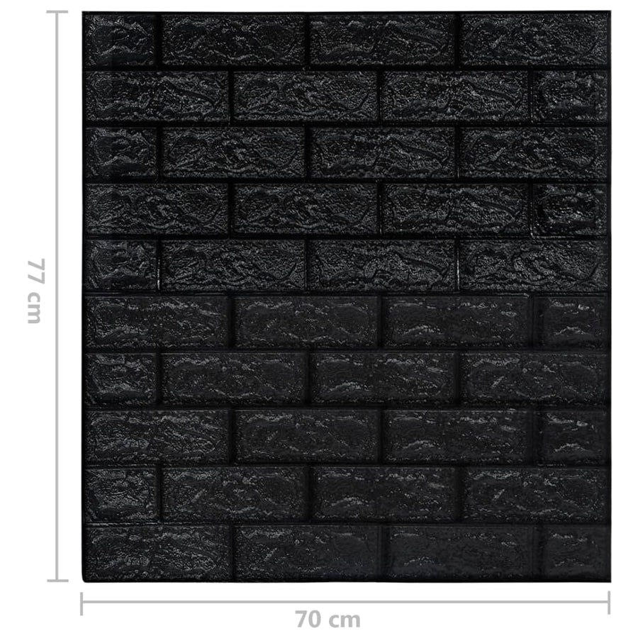3D-Behang Zelfklevend 40 St Bakstenen Zwart