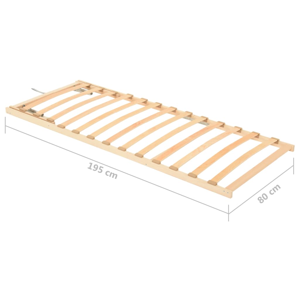 Lattenbodem Met 13 Latten En Verstelbaar Hoofdeinde 80 x 200 cm Verstelbaar hoofdeinde (handmatig)
