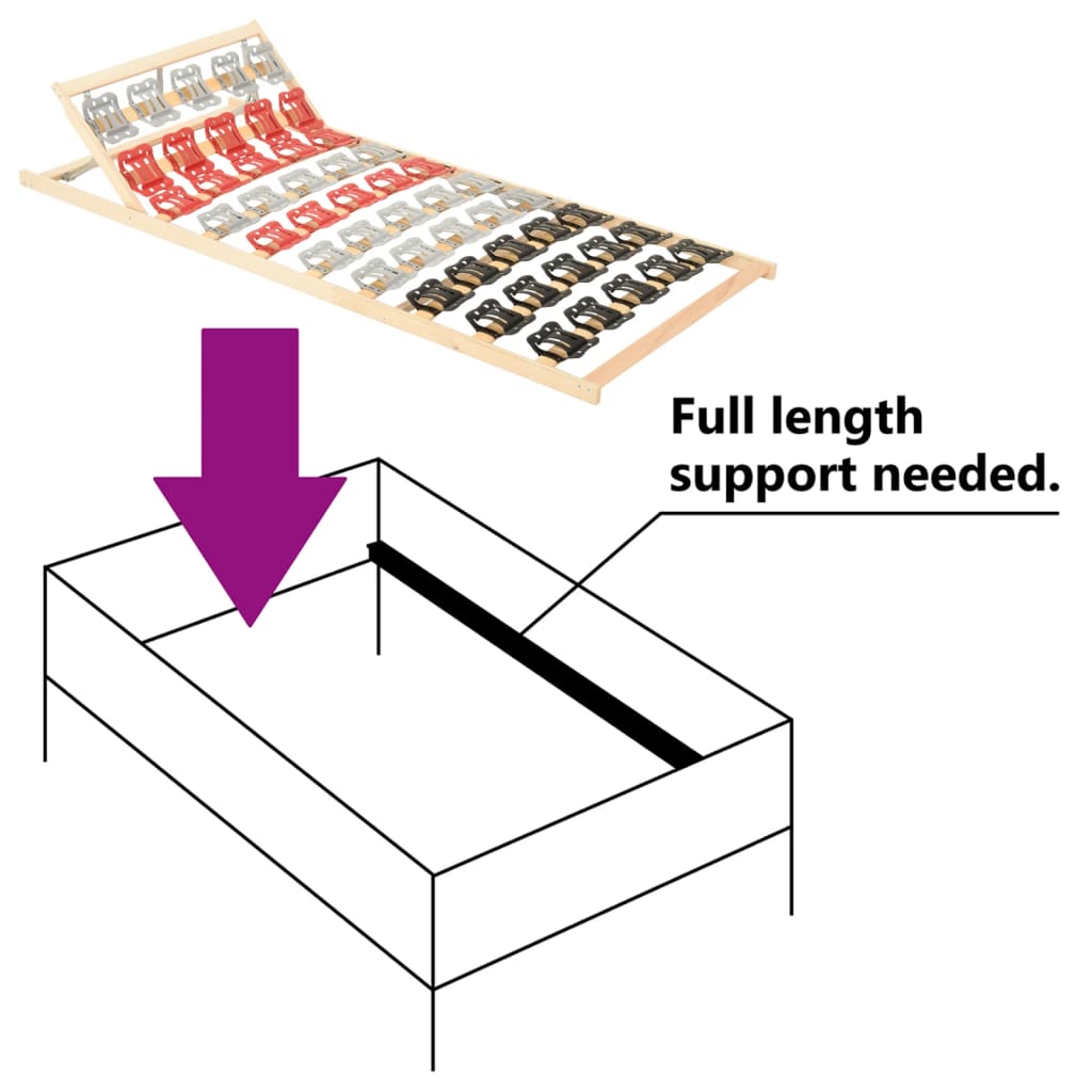 Bedframe Met 12 Latten Verstelbaar Hoofdeinde 80X200 Cm 80 x 200 cm Verstelbaar hoofdeinde (handmatig)