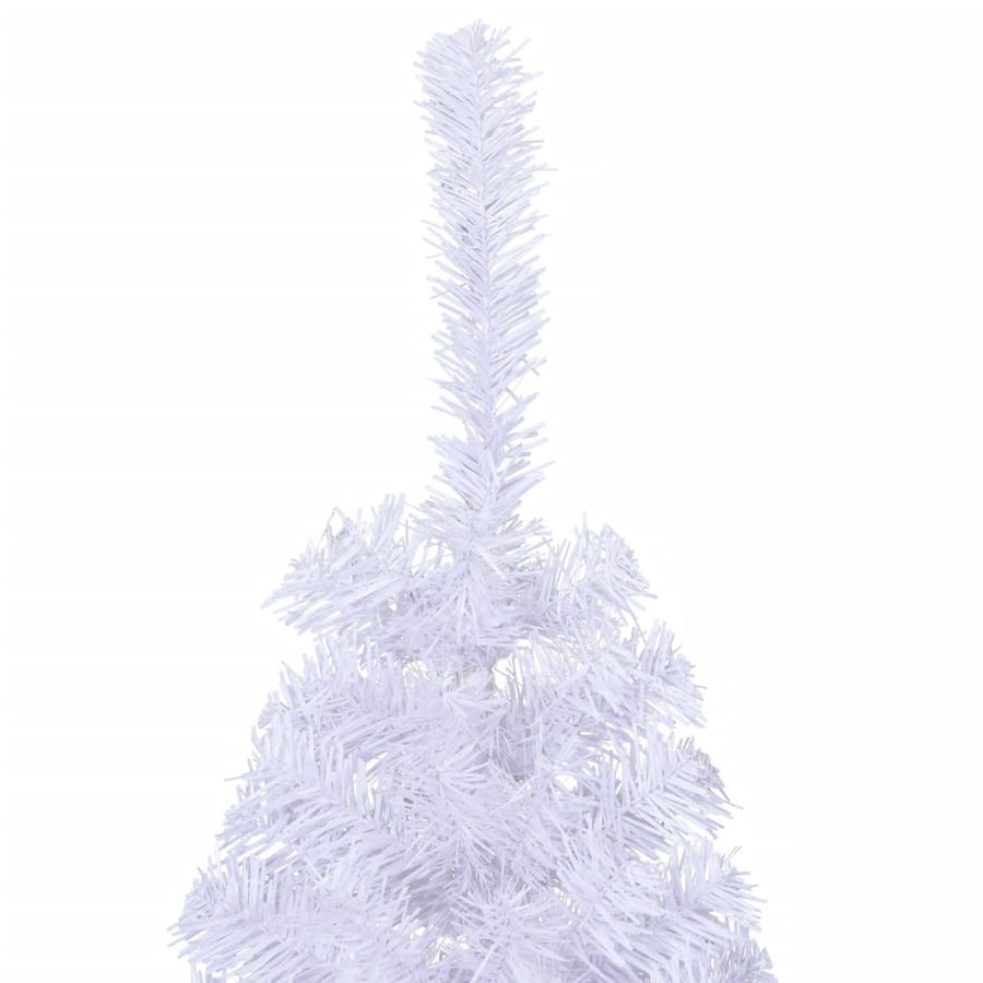 Kunstkerstboom met standaard half 120 cm PVC wit
