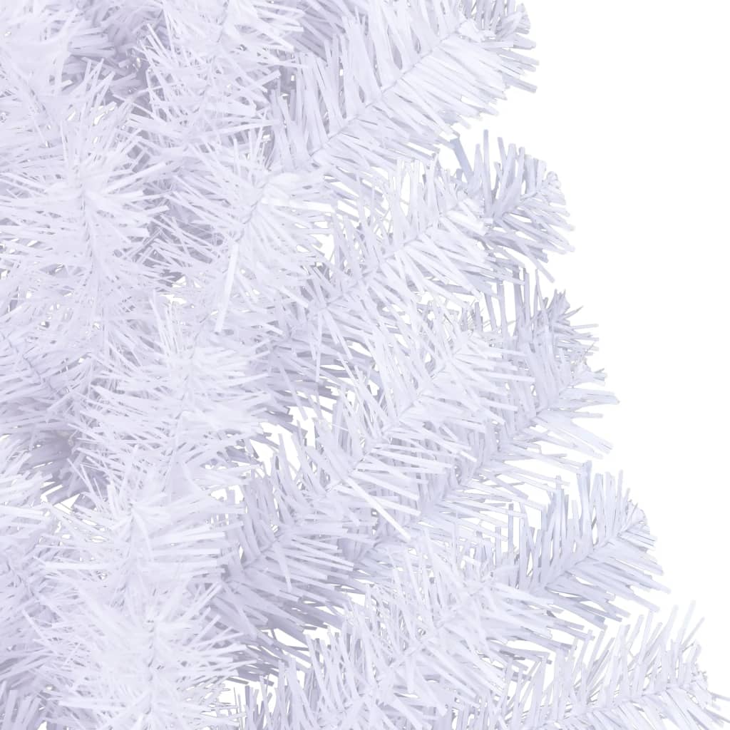 Kunstkerstboom met standaard half 120 cm PVC wit