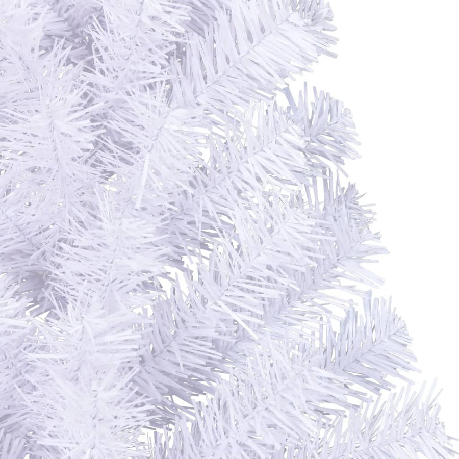 Kunstkerstboom met standaard half 120 cm PVC wit