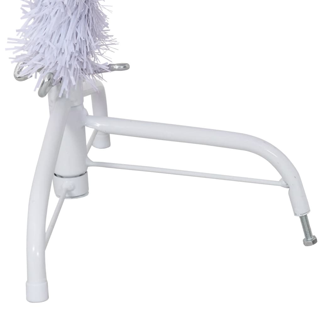 Kunstkerstboom met standaard half 120 cm PVC wit