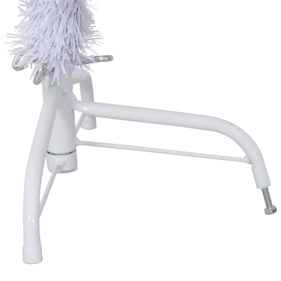 Kunstkerstboom met standaard half 120 cm PVC wit