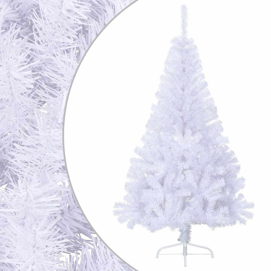 Kunstkerstboom Met Standaard Half 150 Cm Pvc Wit 150 x 95 cm