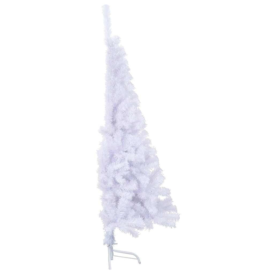 Kunstkerstboom Met Standaard Half 150 Cm Pvc Wit 150 x 95 cm
