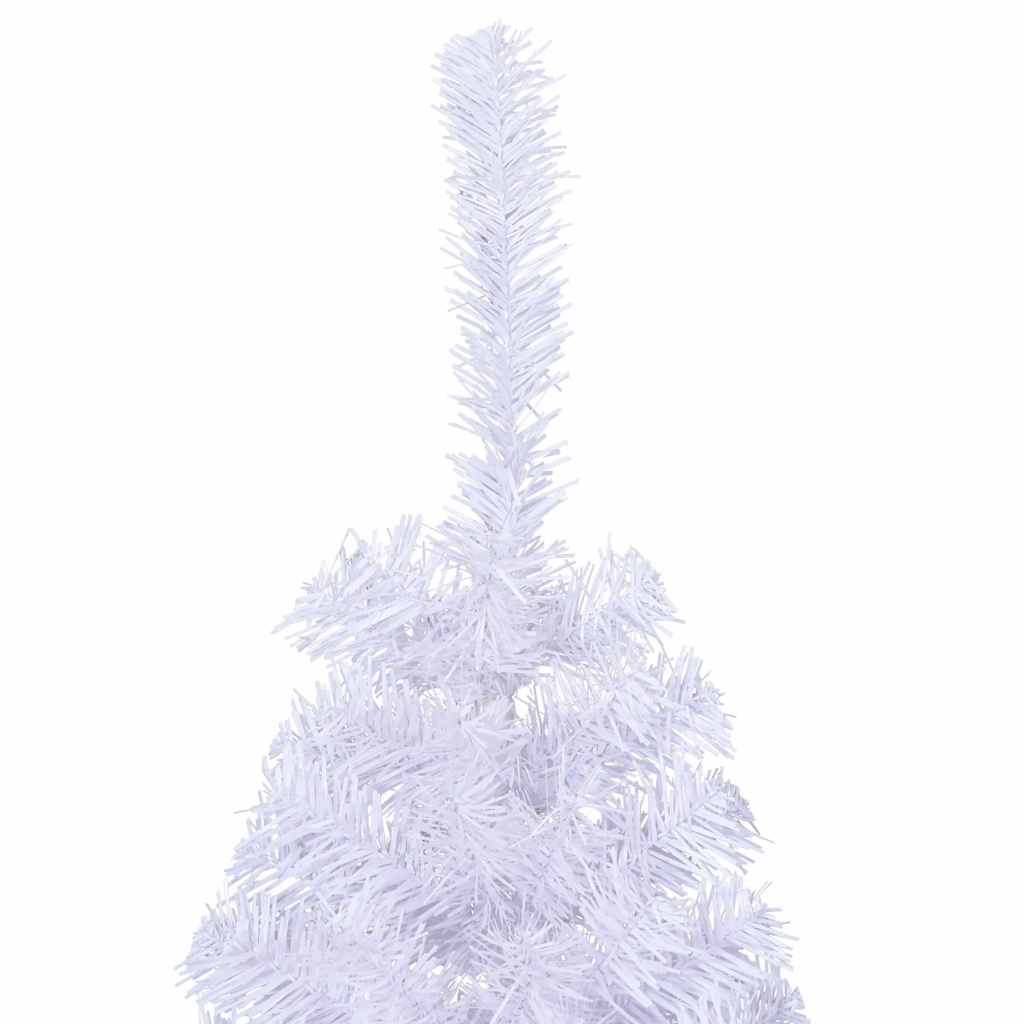 Kunstkerstboom Met Standaard Half 150 Cm Pvc Wit 150 x 95 cm