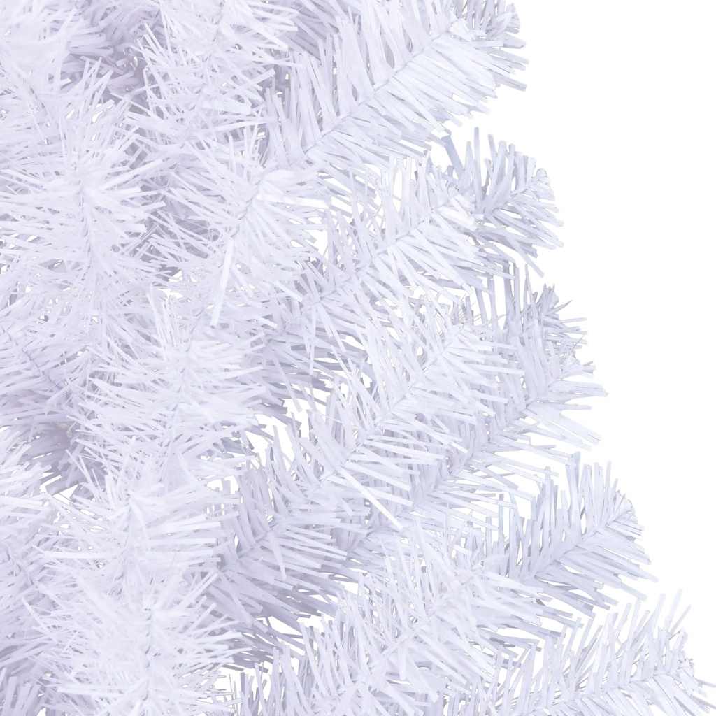 Kunstkerstboom Met Standaard Half 150 Cm Pvc Wit 150 x 95 cm