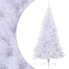 Kunstkerstboom Met Standaard Half 210 Cm Pvc Groen Wit 210 x 120 cm