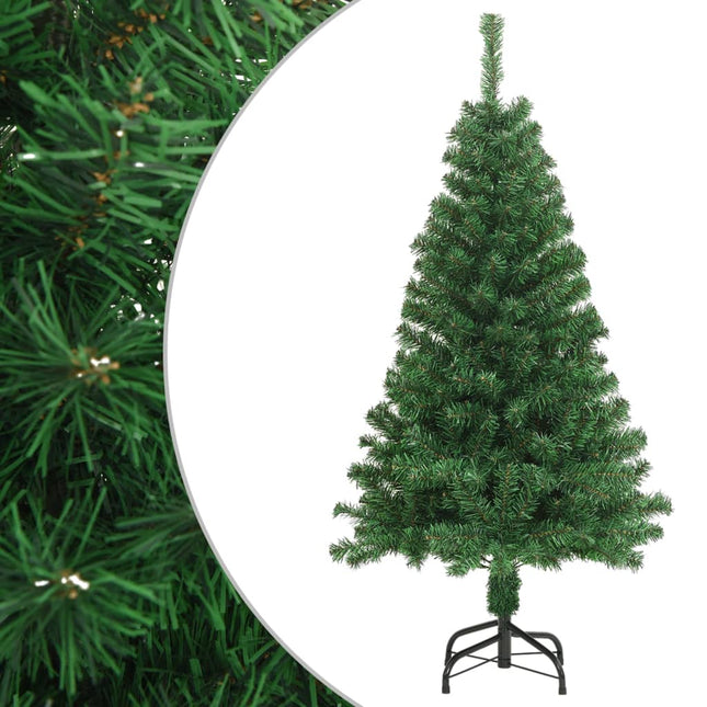 Kunstkerstboom met dikke takken 120 cm PVC groen