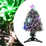 Kerstboom 64 cm glasvezel LED groen wit