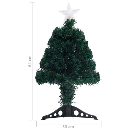 Kerstboom met LED en standaard 64 cm glasvezel