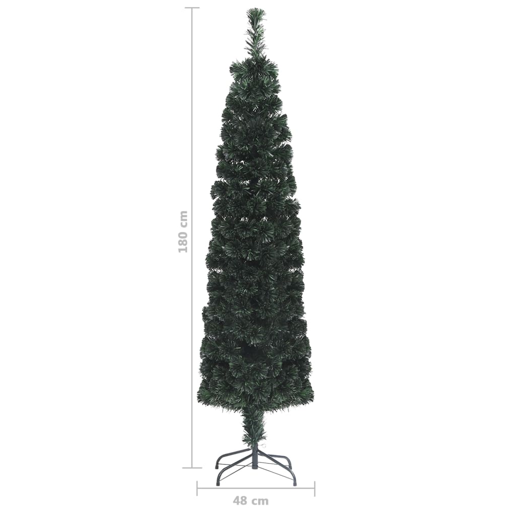Kunstkerstboom Met Standaard Smal 180 Cm Glasvezel 180 x 48 cm