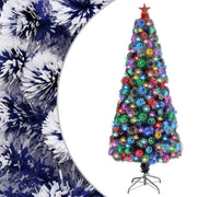Kunstkerstboom 180 cm glasvezel LED wit blauw