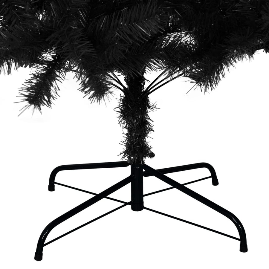 Kunstkerstboom Met Standaard 240 Cm Pvc Zwart 240 x 120 cm