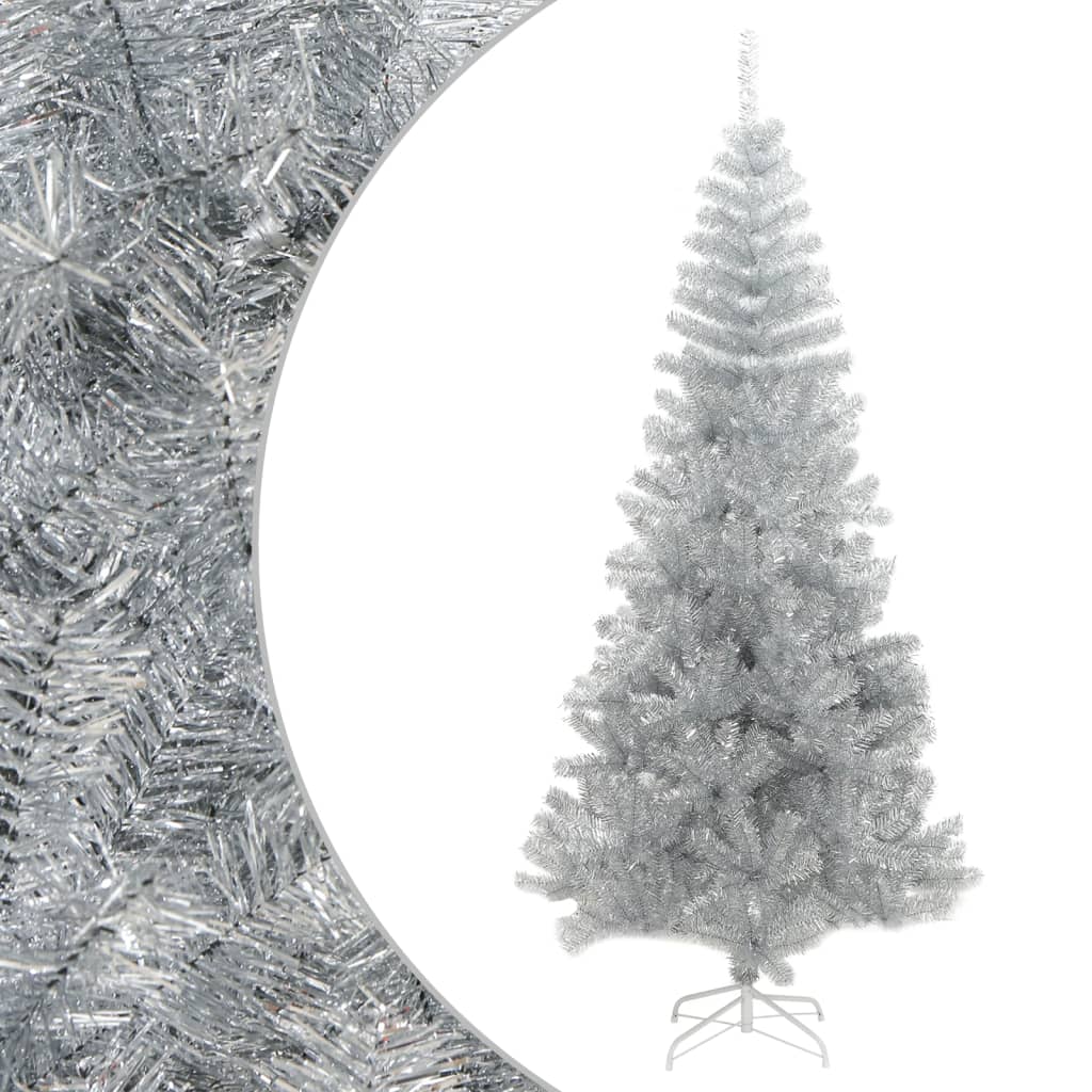 Kunstkerstboom Met Standaard 240 Cm Pet Zilverkleurig