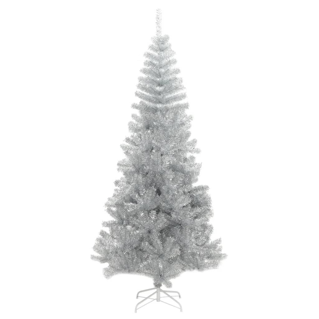 Kunstkerstboom Met Standaard 240 Cm Pet Zilverkleurig