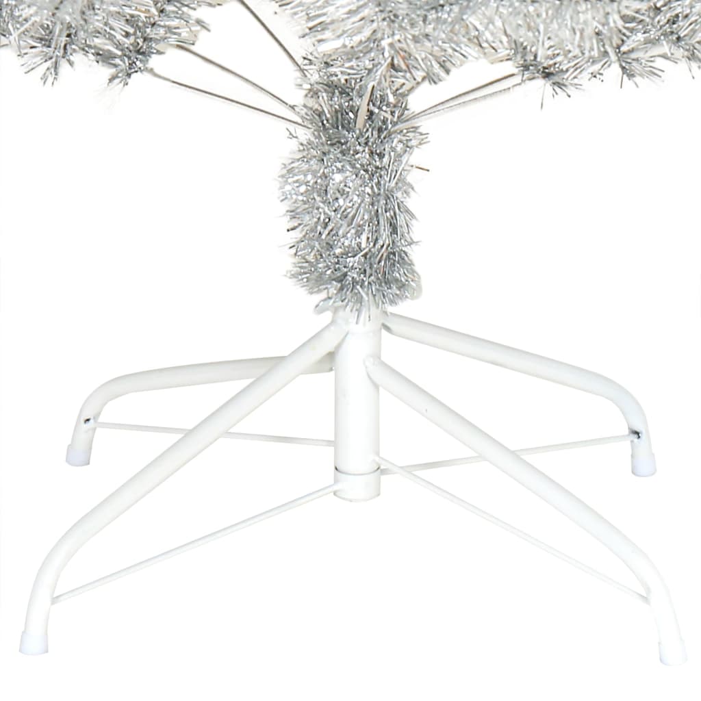 Kunstkerstboom Met Standaard 240 Cm Pet Zilverkleurig