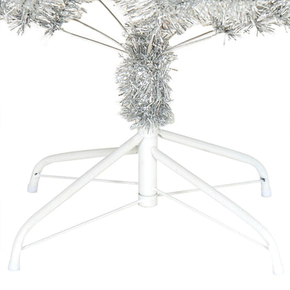 Kunstkerstboom Met Standaard 240 Cm Pet Zilverkleurig