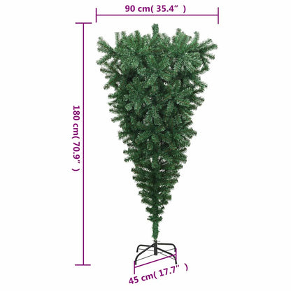 Kunstkerstboom omgekeerd met standaard 180 cm groen
