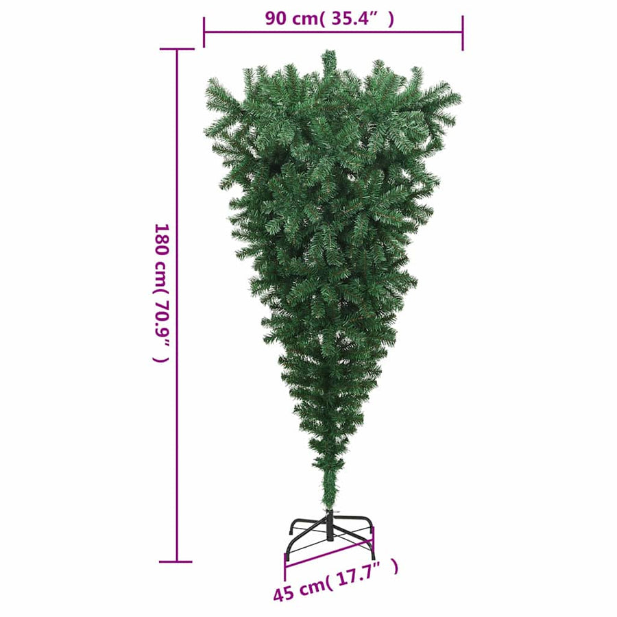 Kunstkerstboom omgekeerd met standaard 180 cm groen
