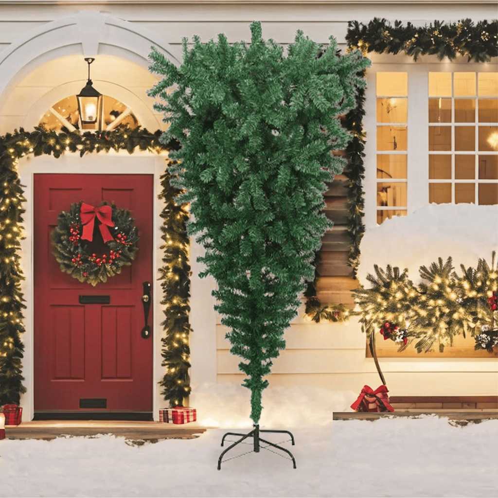 Kunstkerstboom omgekeerd met standaard 240 cm groen