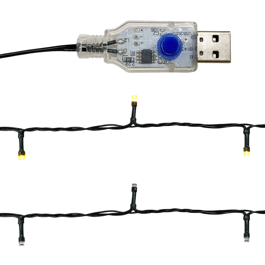 Kerstslinger Met Led-Lampjes 10 m Zwart