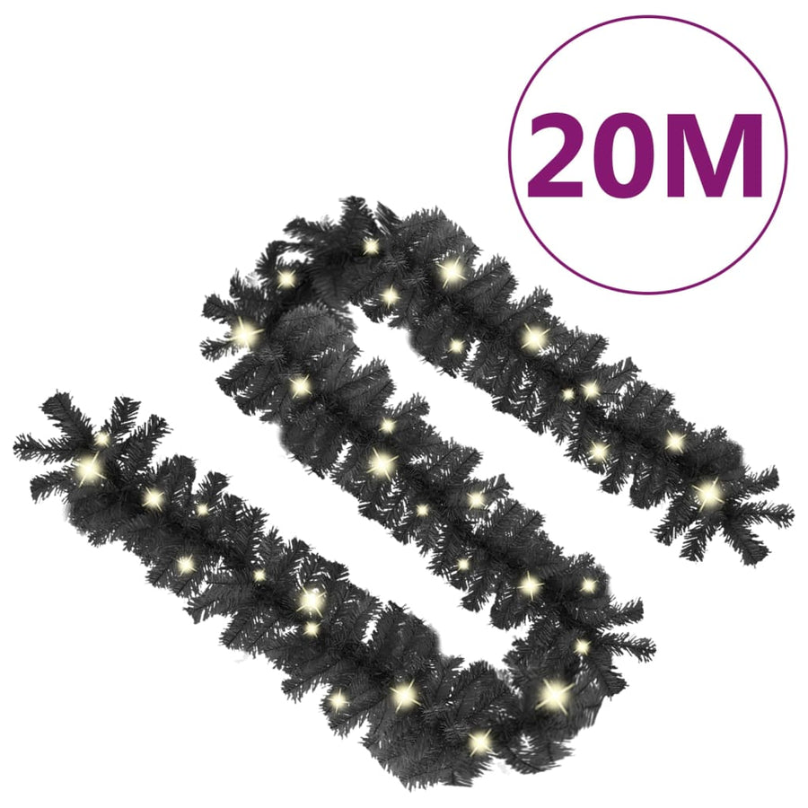 Kerstslinger Met Led-Lampjes 20 m Zwart