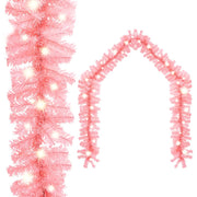 Kerstslinger 10 m roze met 150 LED
