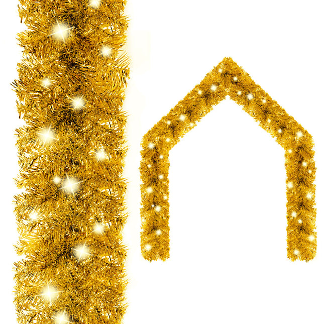 Kerstslinger Met Led-Lampjes Kleurig 5 m Goud