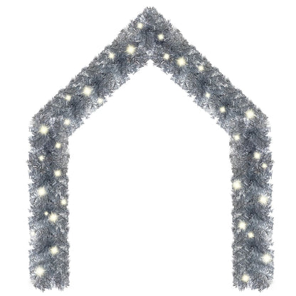 Kerstslinger Met Led-Lampjes Kleurig 10 m Zilver